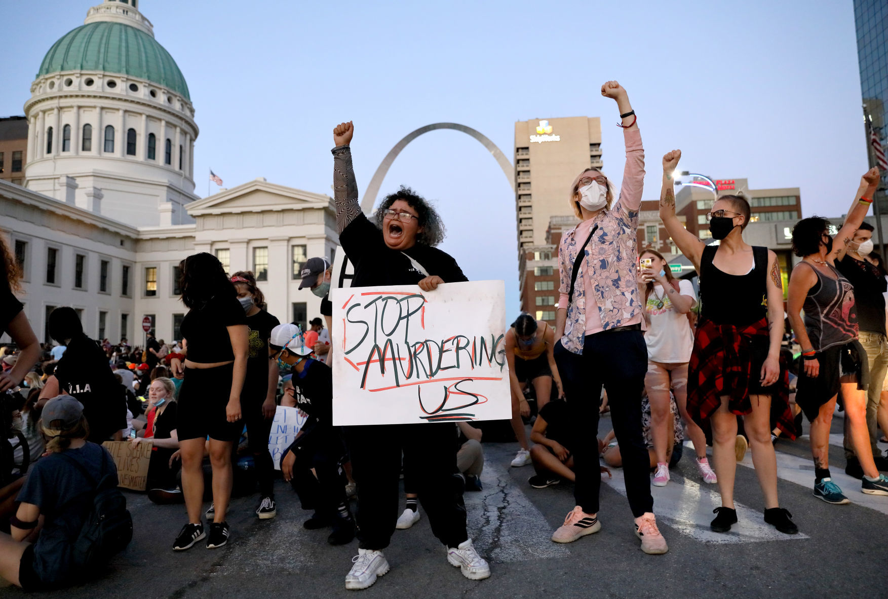 Protesters march St. Louis streets in solidarity with Minneapolis
